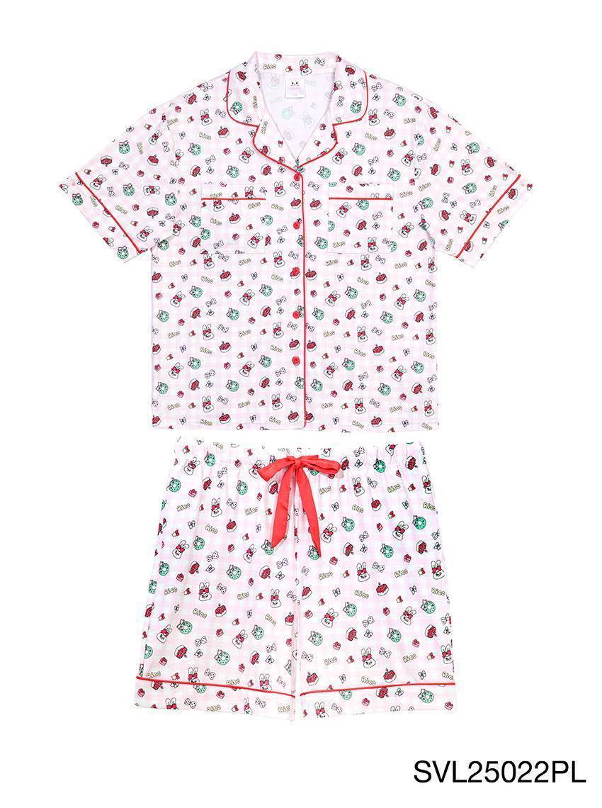 Sabina x Momorei เซ็ตชุดนอนเสื้อแขนสั้น กางเกงขาสั้น