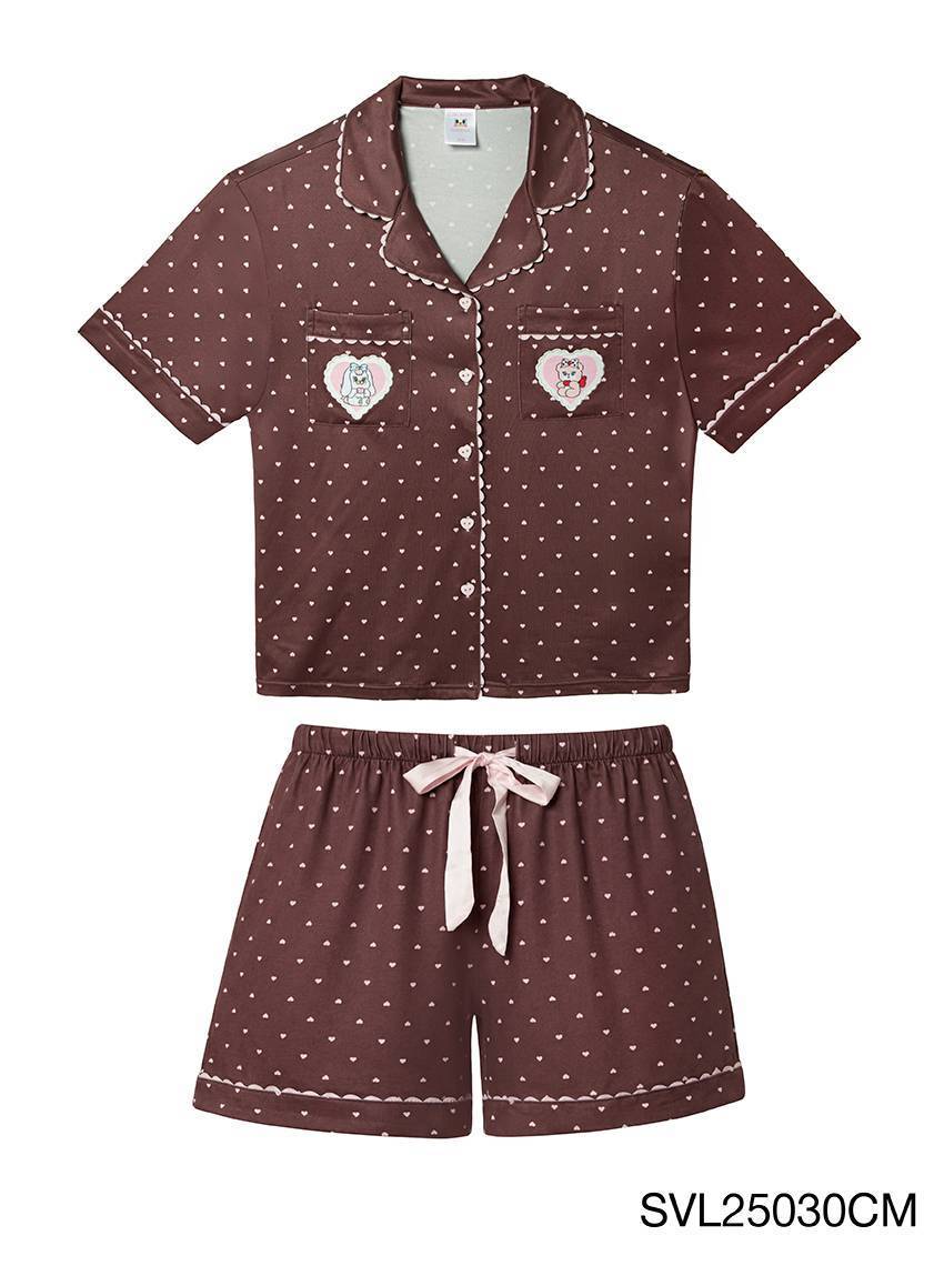 Sabina x Momorei เซ็ตชุดนอนเสื้อแขนสั้น กางเกงขาสั้น