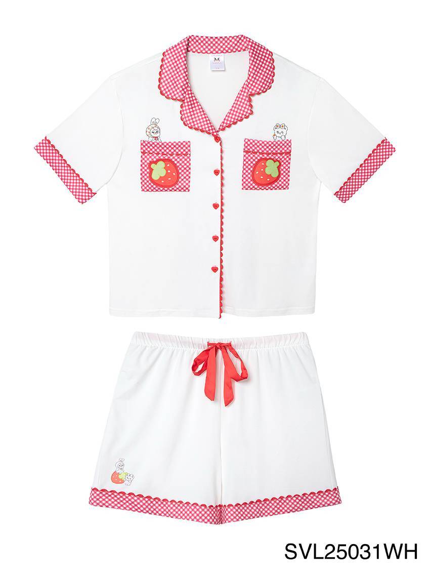 Sabina x Momorei เซ็ตชุดนอนเสื้อแขนสั้น กางเกงขาสั้น