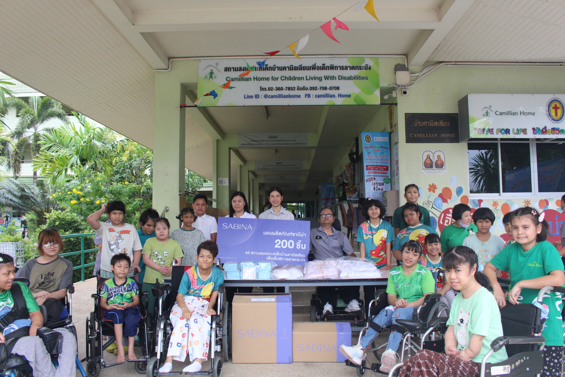 SABINA donated new lingerie to the Camillian Home for Disabled Children in Lat Krabang while recycling old bras into clean energy to reduce textile waste and support a better quality of life.