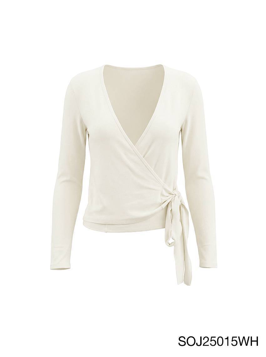 MOVV BALLET WRAP BLOUSE